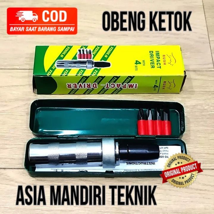 Jual COD !!! Obeng ketok set isi 5pcs / Impact screwdriver Taiwan Obeng ...