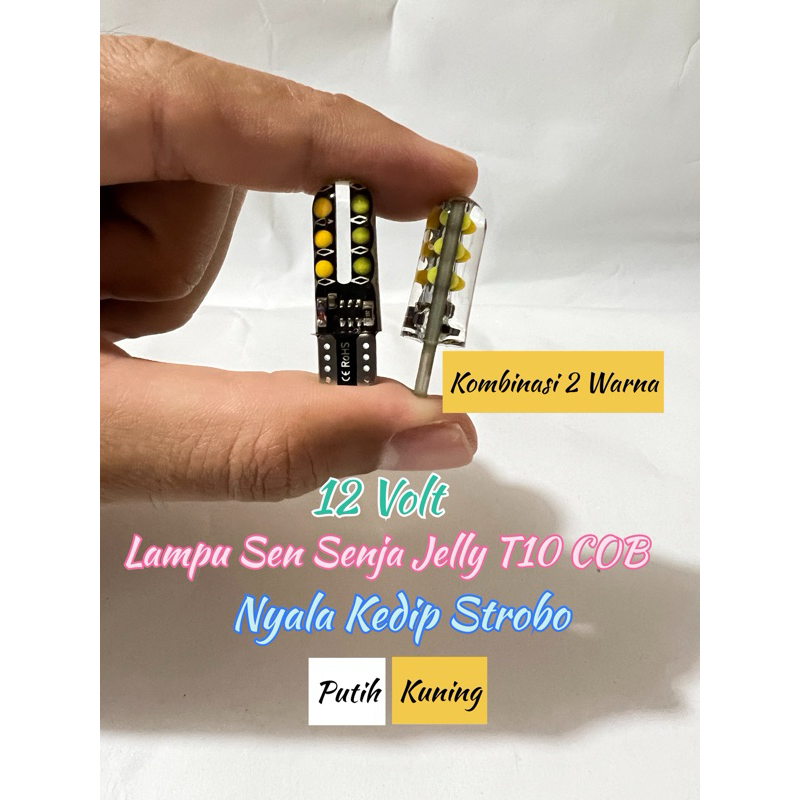 Jual Sepasang Biji Lampu Senja T Jelly Led Cob Warna Dc Volt Cocok Buat Motor Mobil