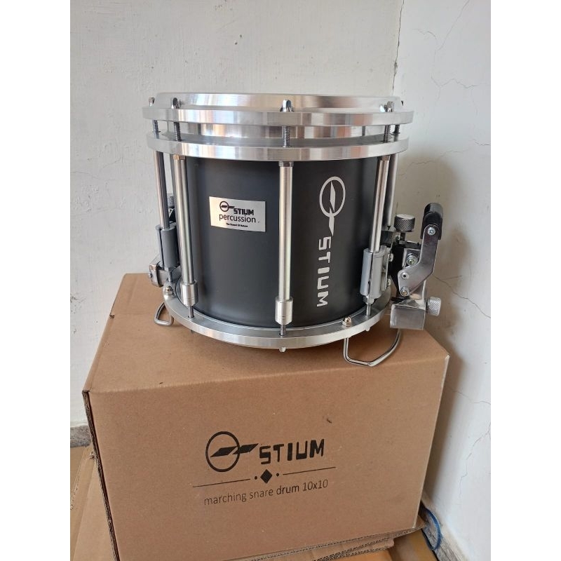 Jual Marching Snare Drum 10" Inch HTS Kevlar + Carrier Air frame Shopee Indonesia