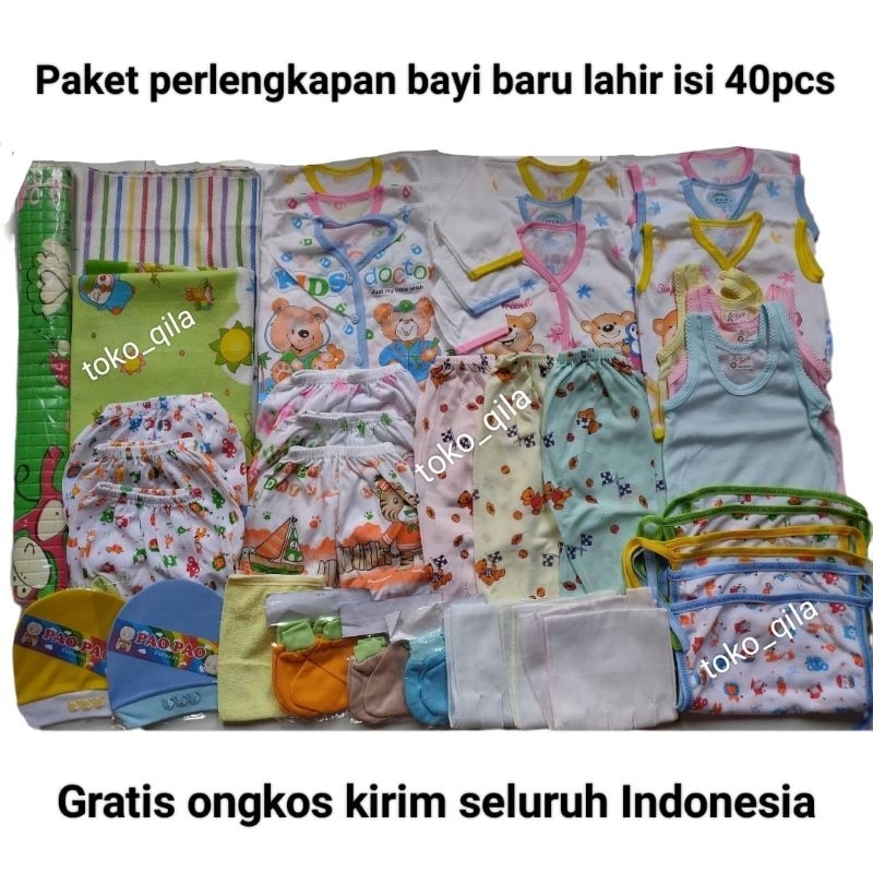 Jual 40 PCS Paket Perlengkapan Bayi Baru Lahir Baju Bayi Baru Lahir ...