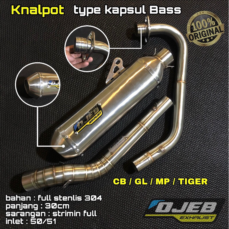 Jual KNALPOT CB GL MP TIGER TYPE KAPSUL ORIGINAL OJEB EXHAUST | Shopee ...