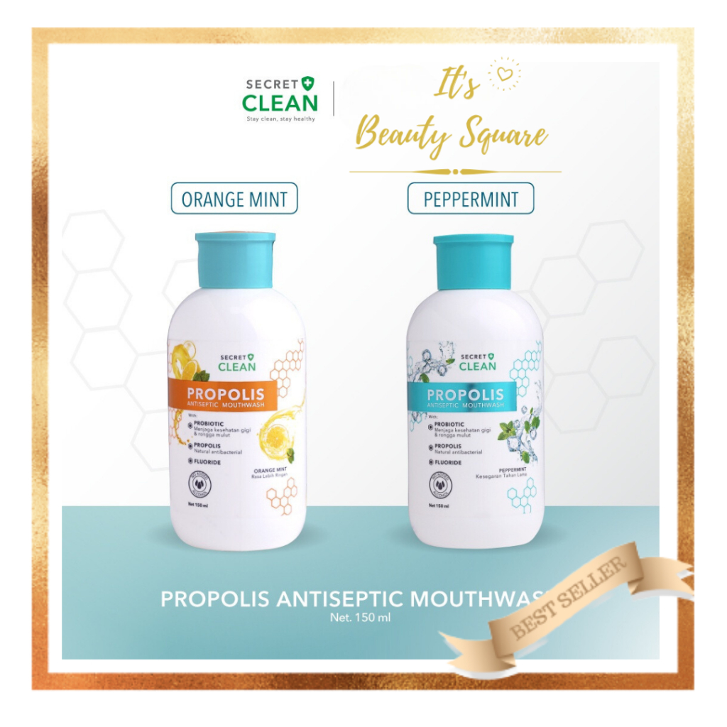 Jual SECRET CLEAN Propolis Antiseptic Mouthwash Orange Mint ...