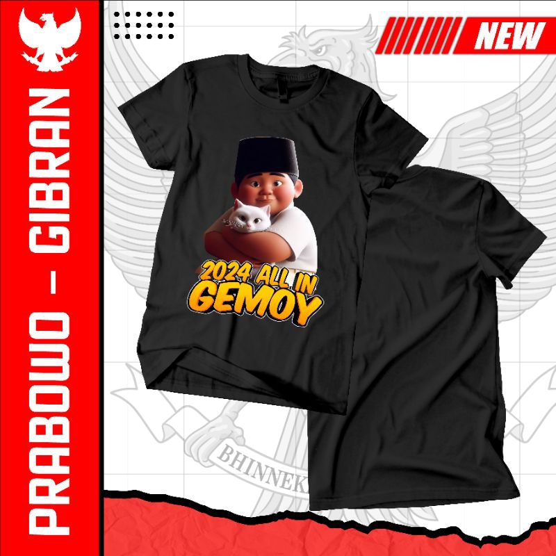 Jual Kaos Prabowo Gibran Baju Prabowo Gibran Kaos Prabowo Gemoy Kaos