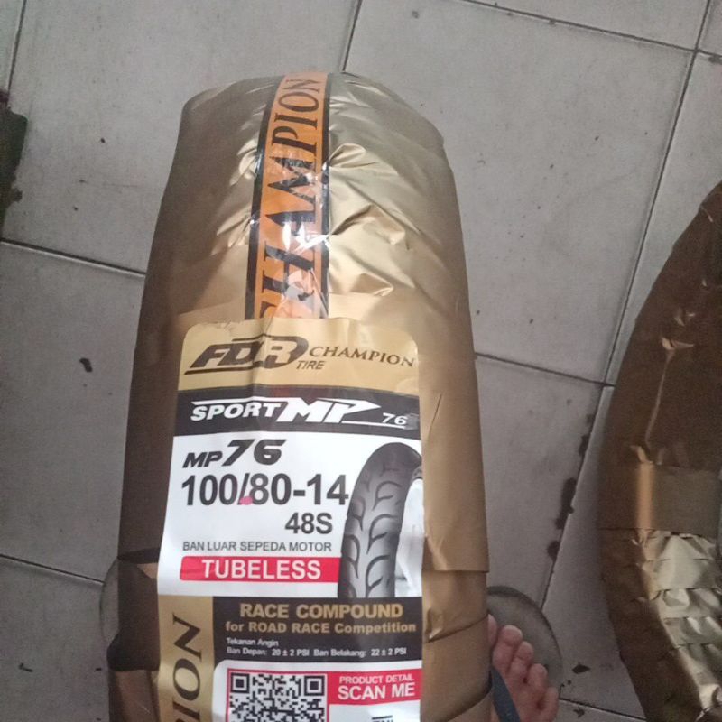 Jual ban FDR MP76 ring 14 ukuran 100-80/14 soft compound | Shopee Indonesia