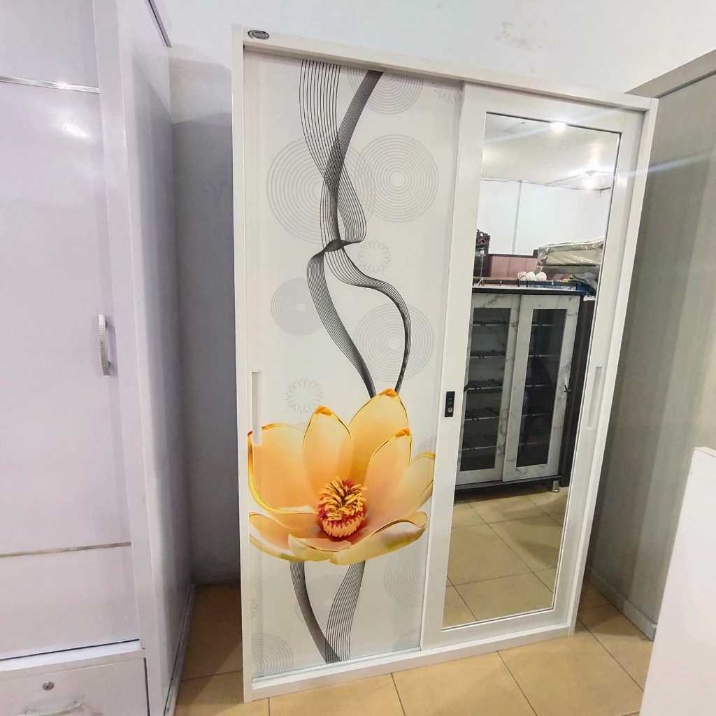 Jual Lemari Plat Besi 2 Pintu Sliding (Ukuran 3 pintu/120) | Shopee