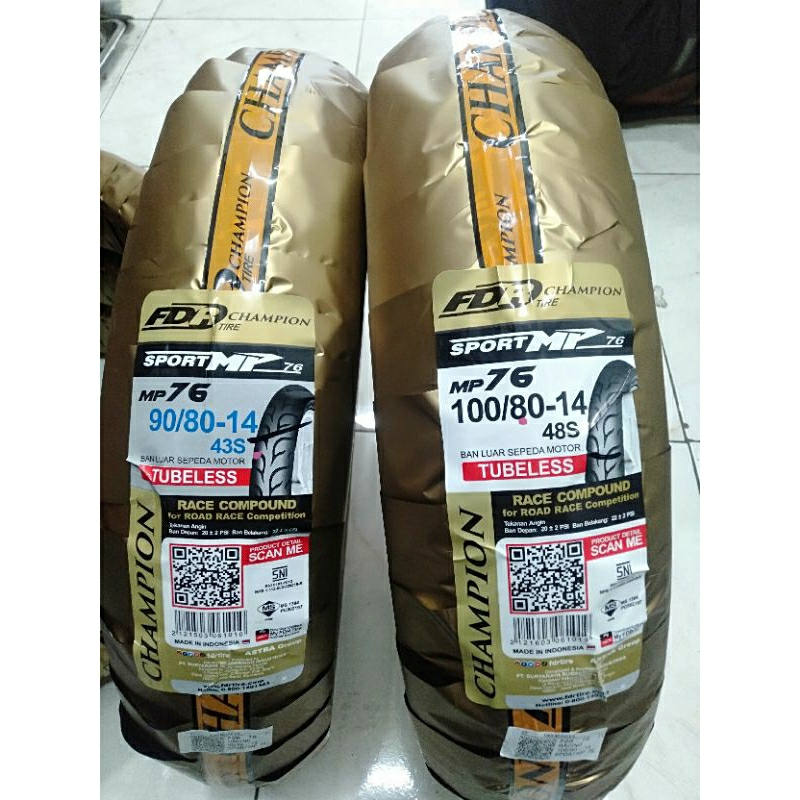 Jual FDR SPORT MP76 100/80-14 UKURAN TERBARU | Shopee Indonesia