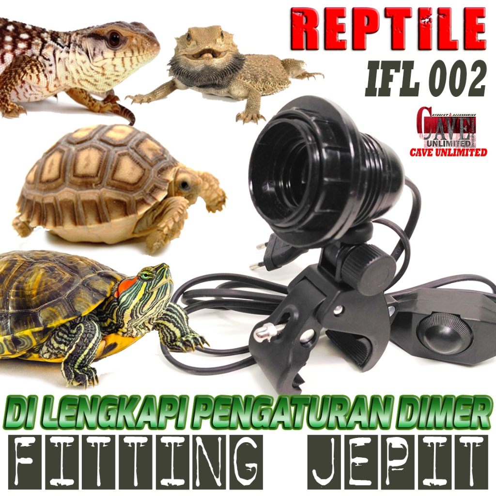 Jual IFL002 FITTING JEPIT CUP LAMPU + DIMMER TEMPAT LAMPU KANDANG HEWAN