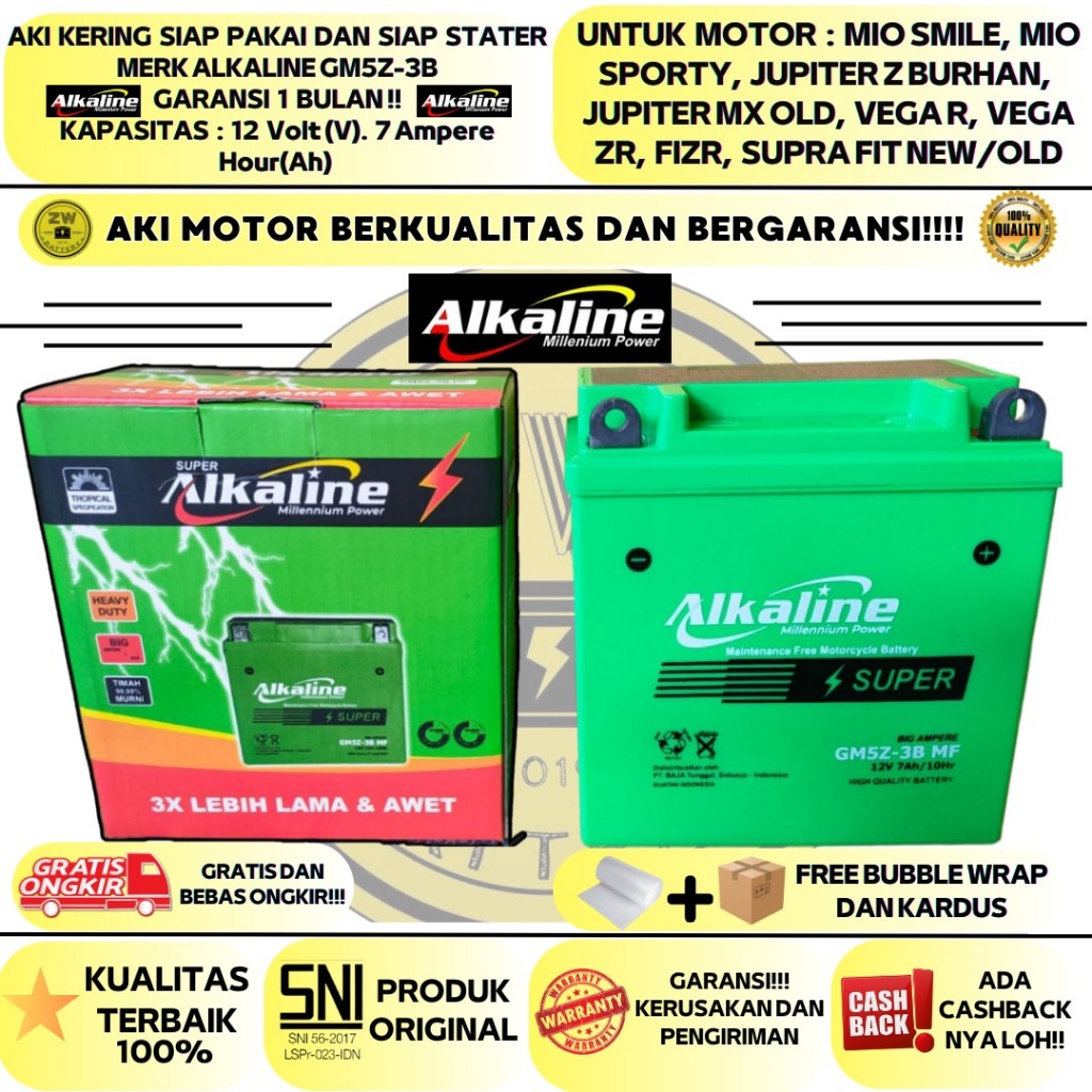 Jual AKI MOTOR MIO SPORTY, MIO SMILE, JUPITER Z BURHAN, VEGA ZR/RR GM5Z