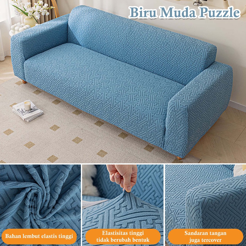 Jual DESOWOCO Selimut Sofa Tebal Garis Sarung Cover Sofa Anti Slip ...