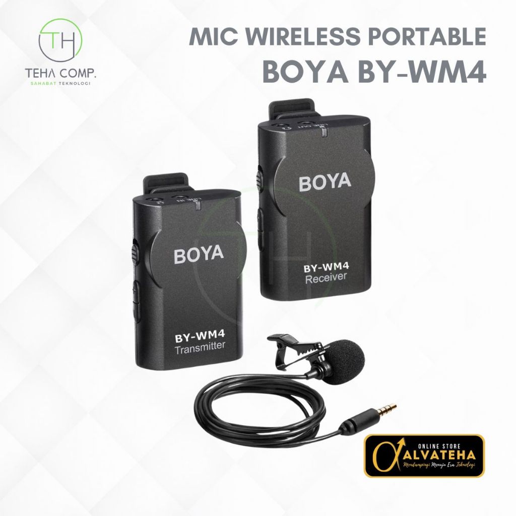Jual Microphone Mic Wireless Portable 2,4GHz Boya BY WM4 Kamera HP ...