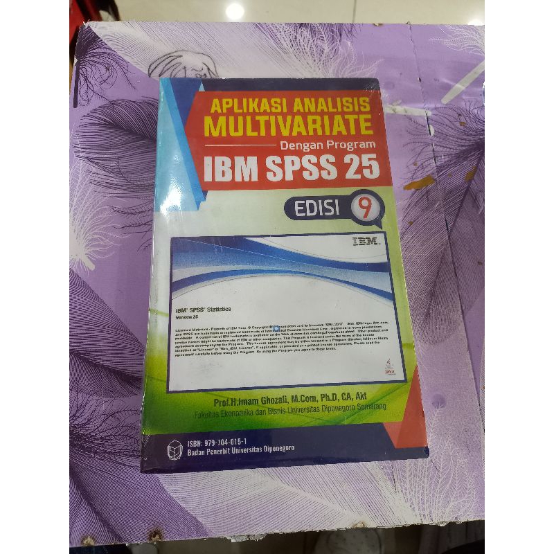 Jual BUKU APLIKASI ANALISIS MULTIVARIATE DENGAN PROGRAM IBM SPSS 25 ...