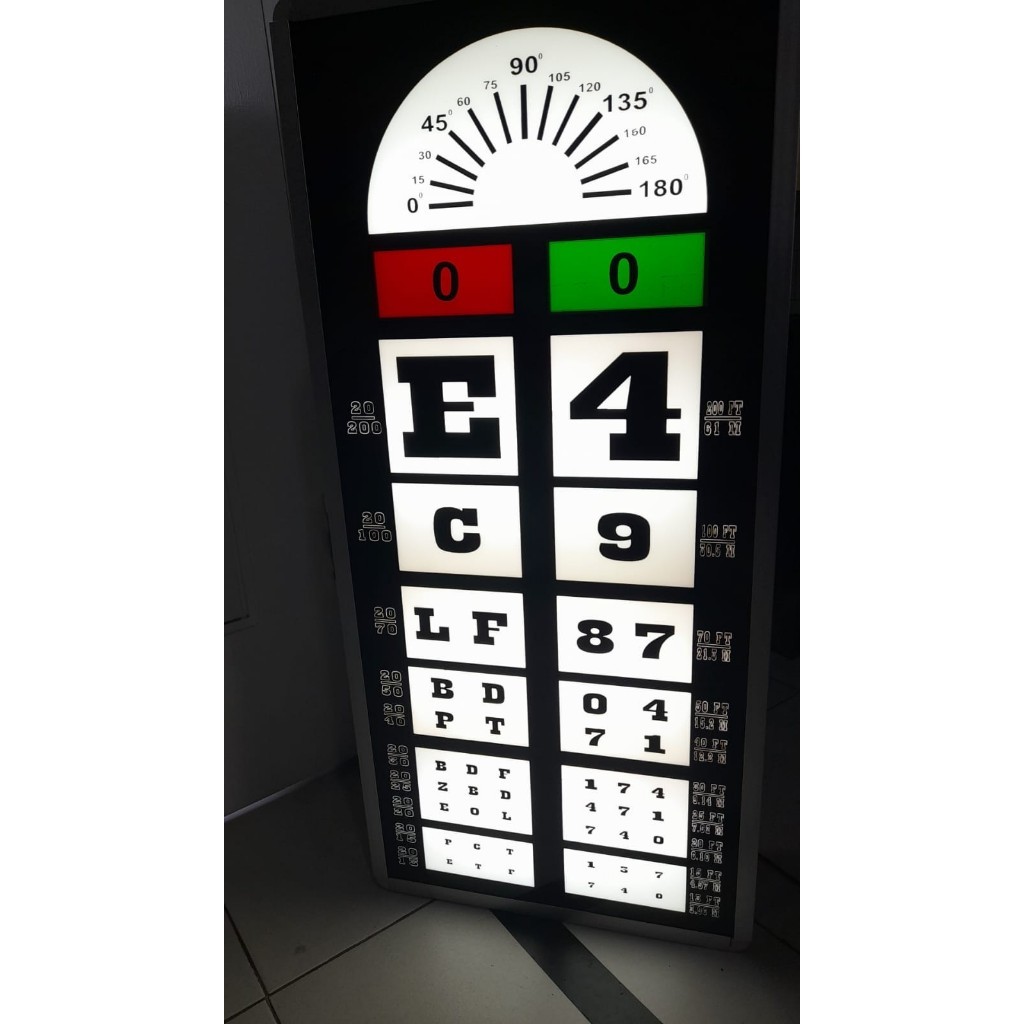 Jual Snellen Chart Digital + Remote Alat Baca Tes Mata Elektrik / Bagan