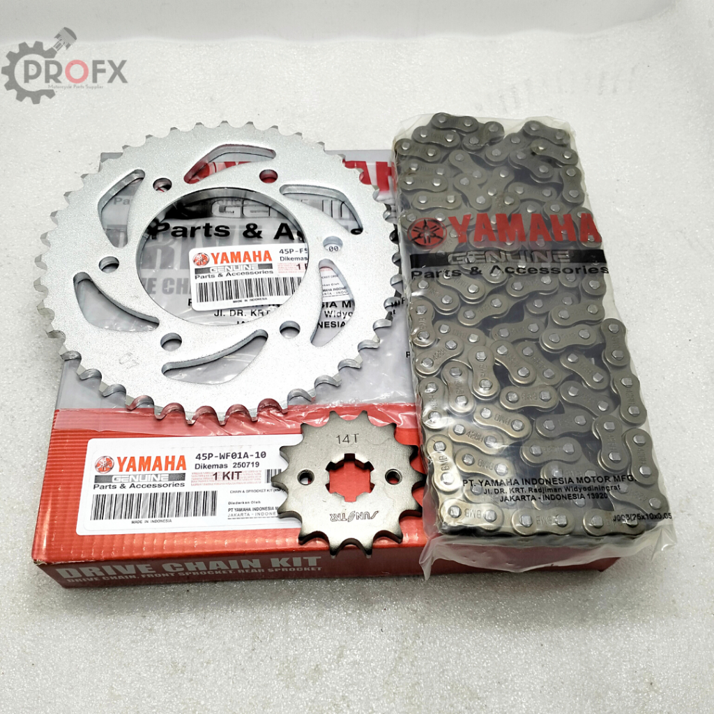 Jual GEAR RANTAI SET BYSON YAMAHA 45P KUALITAS ORIGINAL YGP ASLI GIGI ...