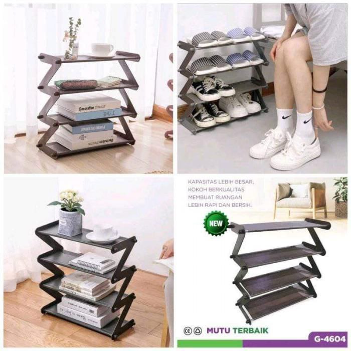 Jual Promo Rak Sepatu Zig Zag Minimalis Rak Sepatu Zig Zag Susun Shoe Rack Sandal Holder