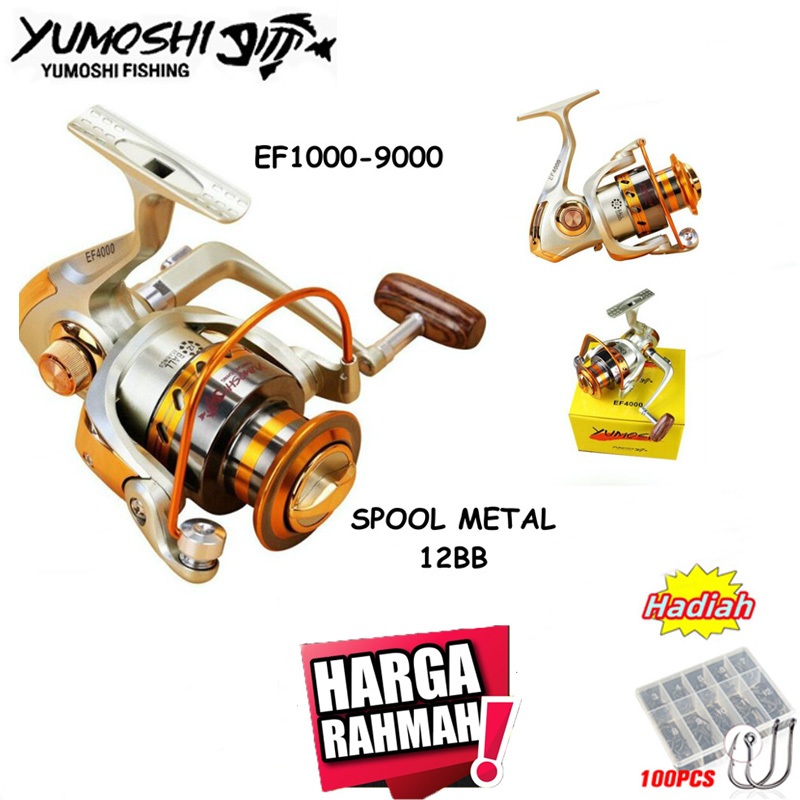 Jual 2024 NEW YUMOSHI REELSKING EF9000 Reel Pancing Spinning 12 Ball