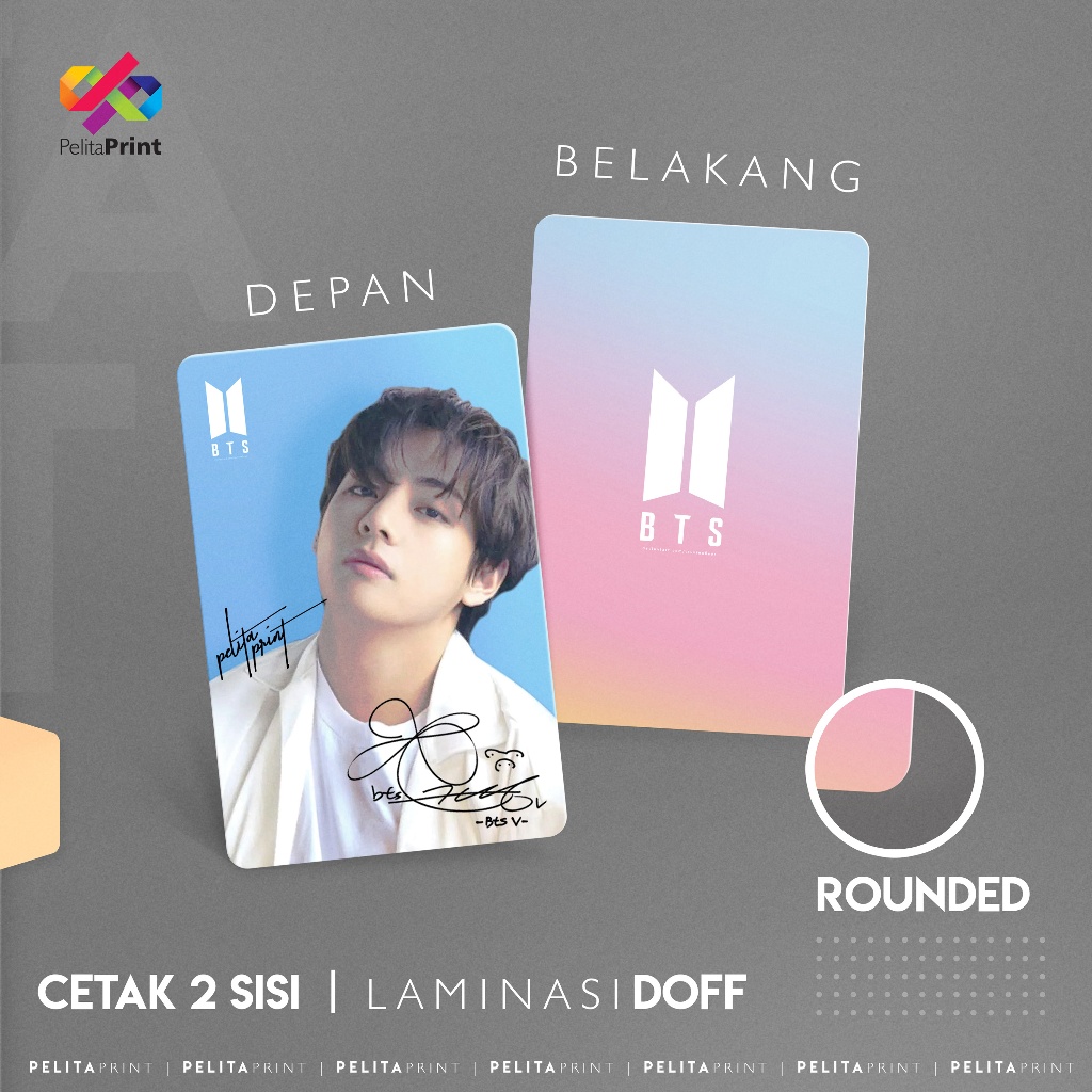 Jual PHOTOCARD CUSTOM PREMIUM 2 SISI FREEBIES LAMINASI PHOTOCARD AC310 ...