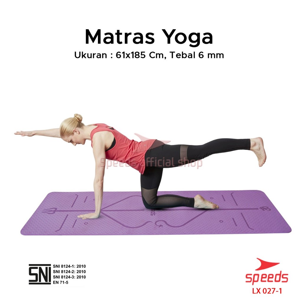 Jual SPEEDS Matras Yoga TPE 6mm Alas Yoga Mat Alas Olahraga Karpet ...