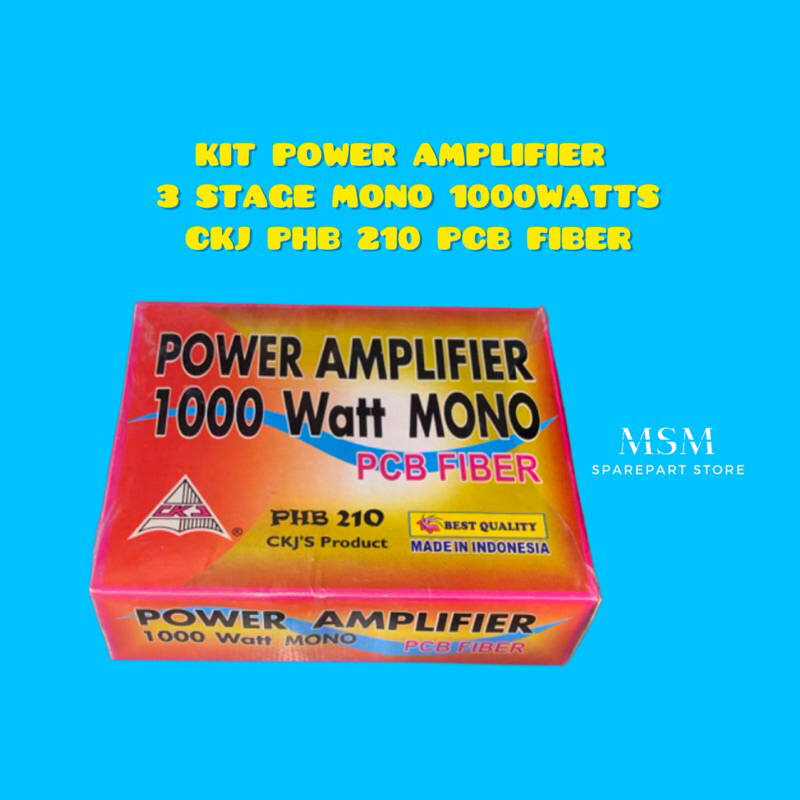 Jual KIT POWER AMPLIFIER 3 STAGE MONO 1000WATTS CKJ PHB 210 PCB FIBER