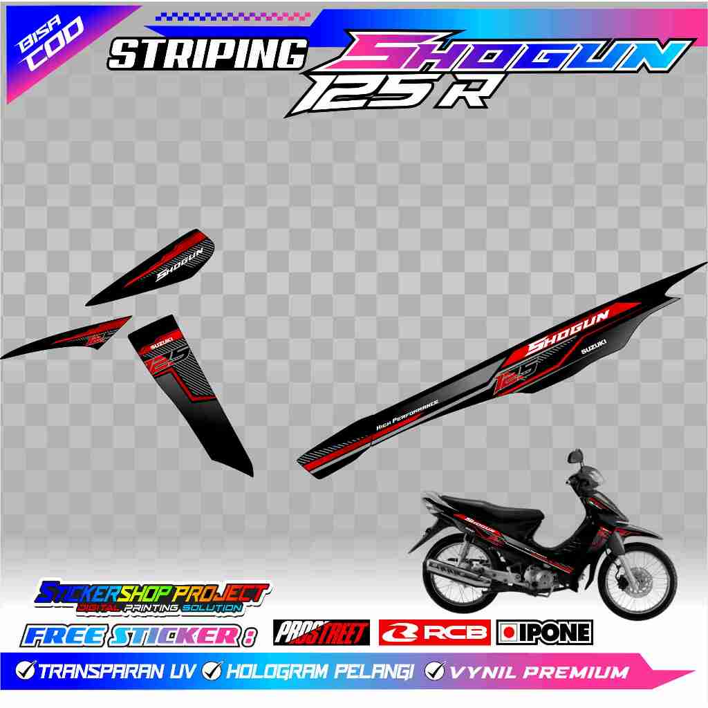 Jual STRIPING VARIASI SUZUKI SHOGUN 125 R / STIKER LIST MOTOR SHOGUN ...