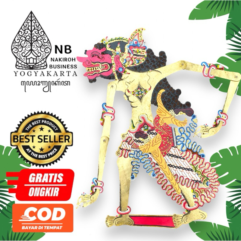 Jual Wayang Kulit CAKIL / BUTO CAKIL Brom Emas Alusan Ukuran 60cm ...