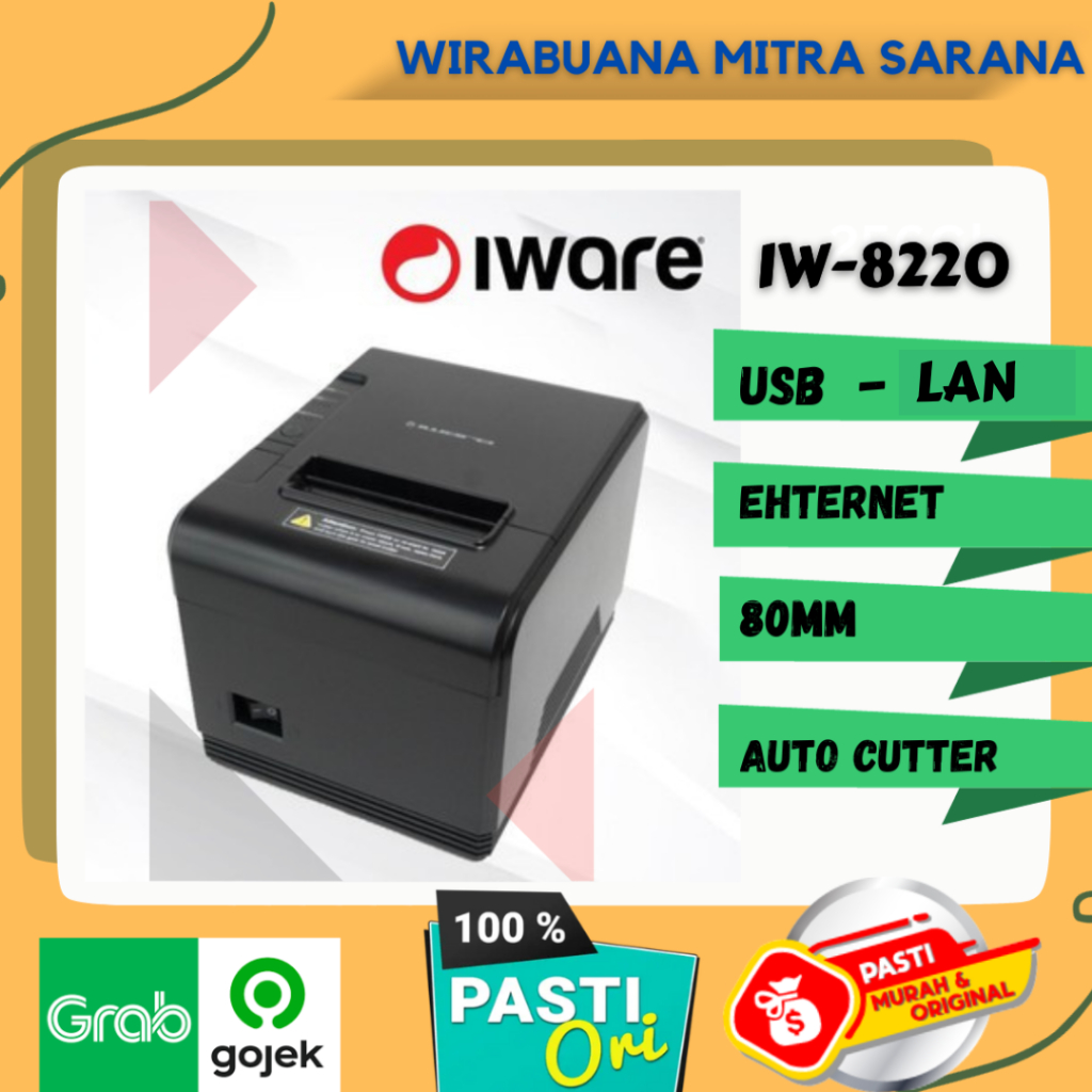Jual Printer Kasir Thermal 80MM Autocutter IWARE IW-8220 USB+LAN ...