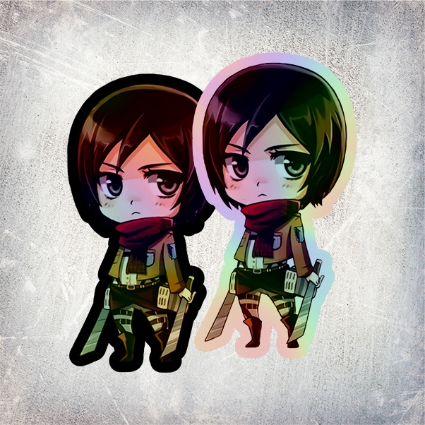 Attack On Titan SD Mikasa Sticker – Niedlicher Anime-Aufkleber Für Fans