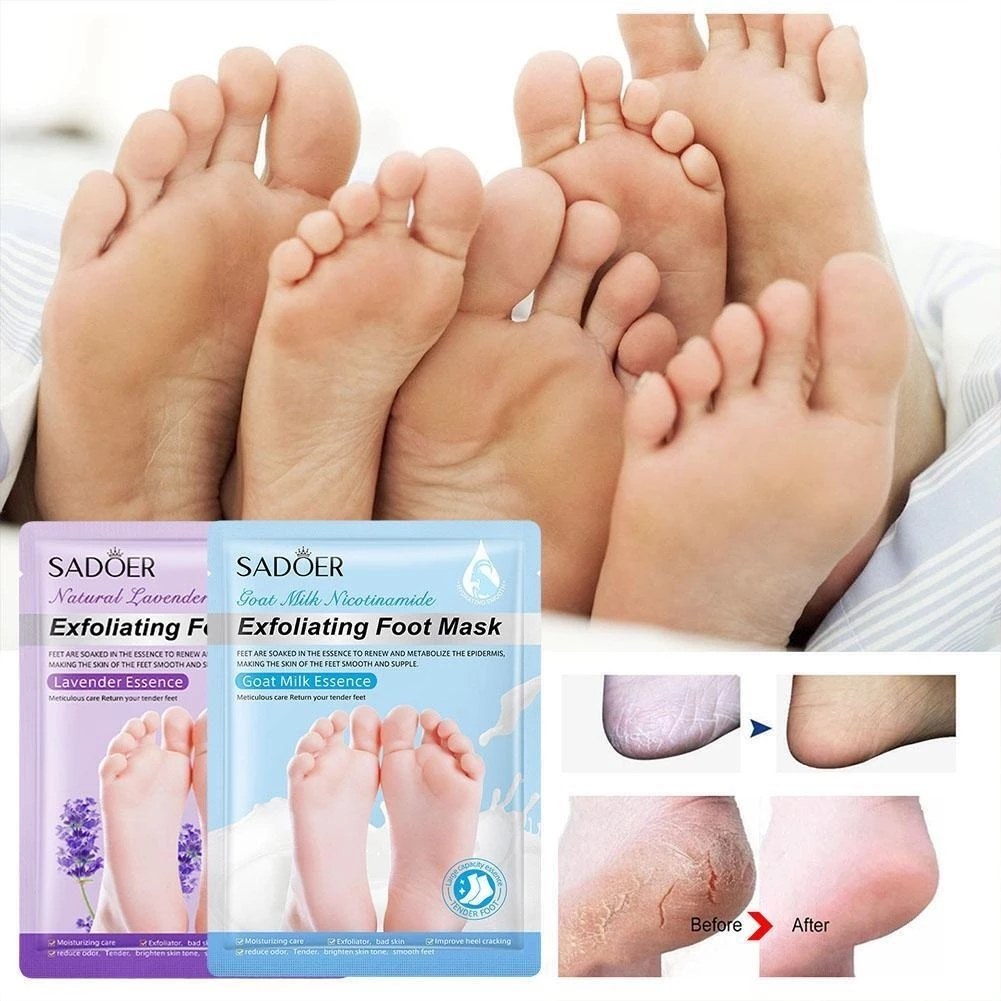 SADOER Foot Mask Masker Kaki Lavender & Milk Exfoliating Pengelupas Kulit Mati Anti Bakteri | AutoStock