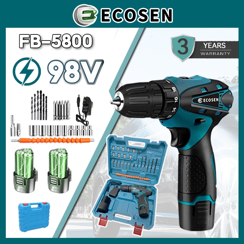 Jual Mesin Bor Baterai Tangan/Cordless Drill Battery ECOSEN Bor ...