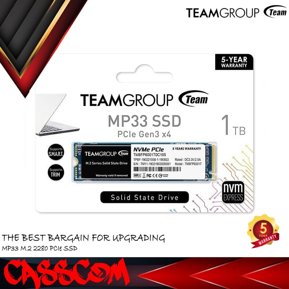 Team Group MP33 SSD 1TB M.2 NVMe: Disco Interno Ad Alta Velocità Per PC E Laptop - 6