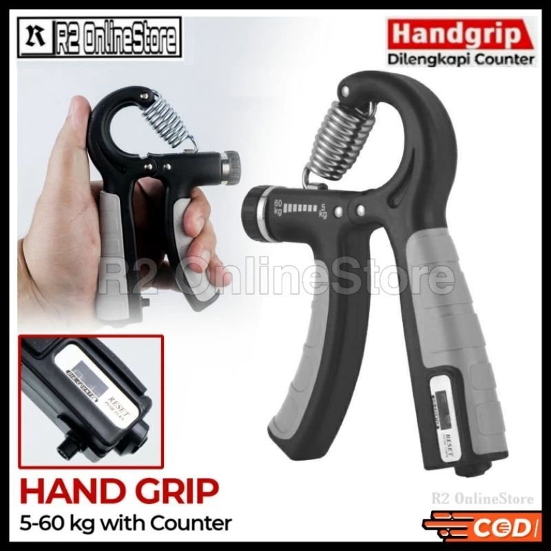 Jual Handgrip Digital Hitung Otomatis Spring Hand Grip Finger Power