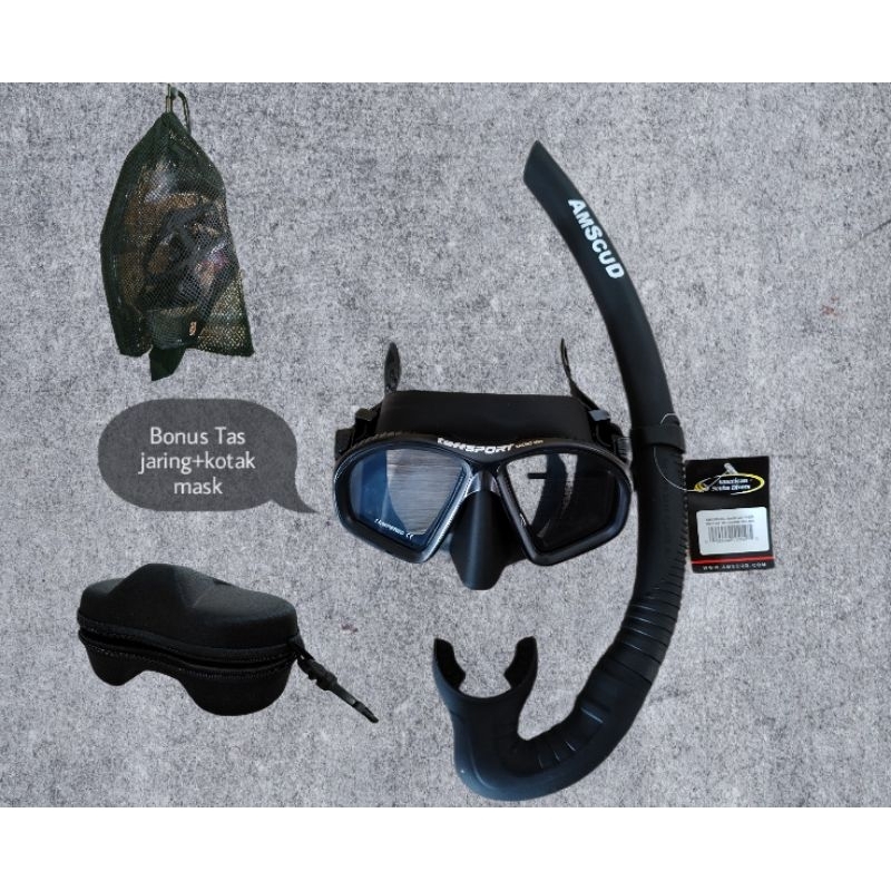 Jual Kacamata Freedive Mask Freediving Low Volume Adult + Bunus Tas ...