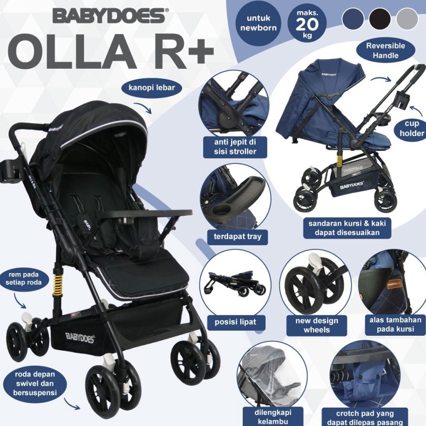 Jual MENARIK Stroller BabyDoes Olla R / Olla R+ / Olla R+ Looney Tunes ...