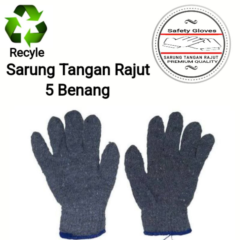 Jual Sarung Tangan Rajut Benang Recycle Per Lusin Isi