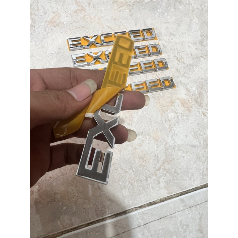 Jual EMBLEM MEREK TULISAN EXCEED ORIGINAL UNIVERSAL ASLI | Shopee Indonesia