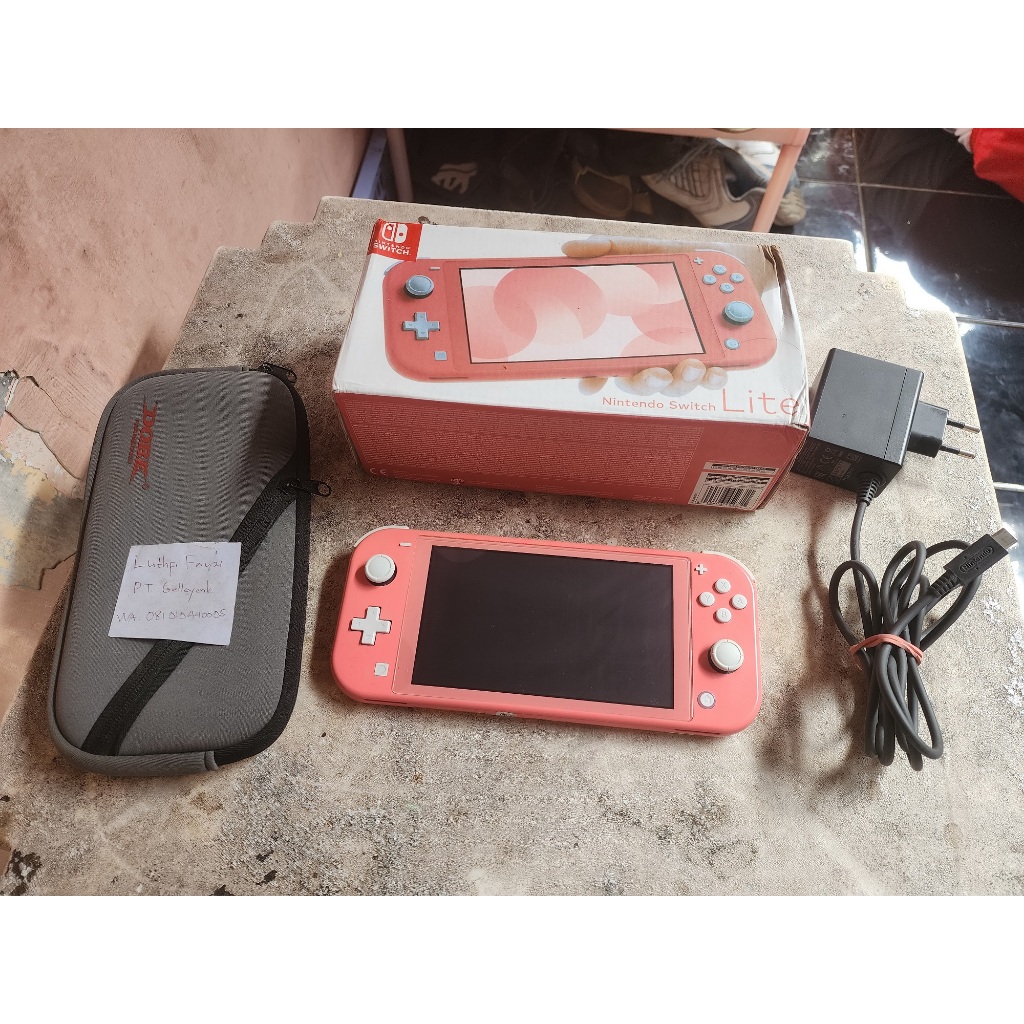Jual Nintendo Switch Lite CFW Atmos 256GB Coral Pink Fullset 00 ...