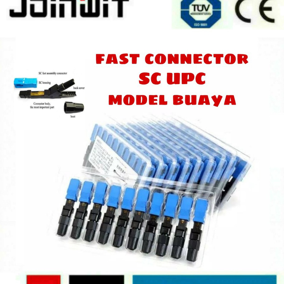 Jual Promo! Fast Connector SC UPC Fiber Optik Connector FTTH (10pcs) ↵ ...