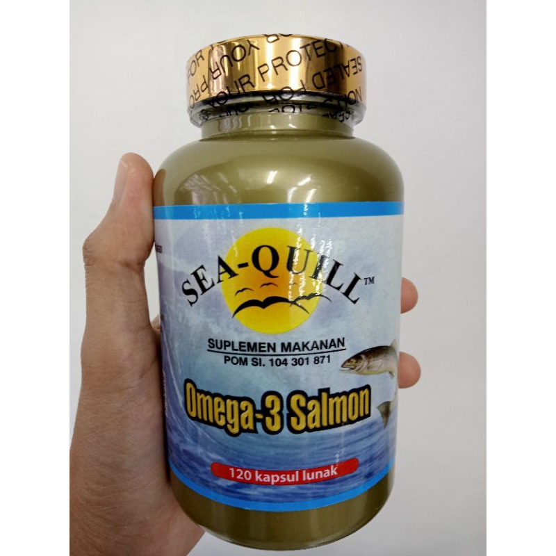 Jual Sea Quill Omega 3 Salmon 120 kapsul lunak minyak ikan salmon