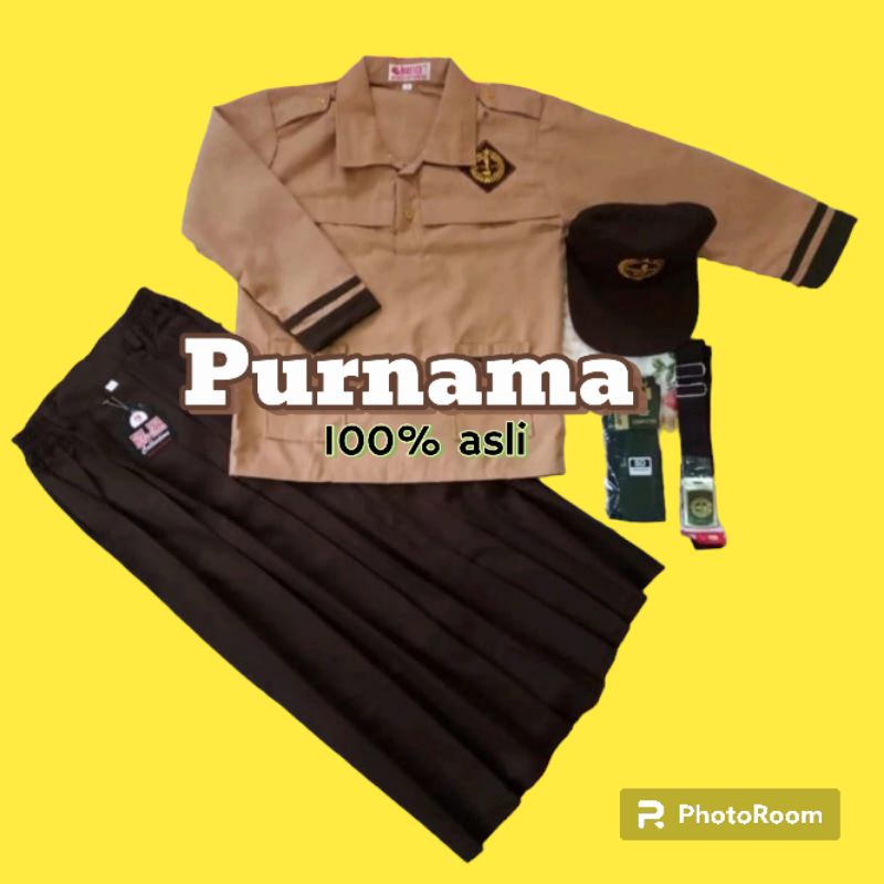 Jual SERAGAM PRAMUKA SD SIAGA PEREMPUAN PURNAMA ASLI SETELAN STANDART ...