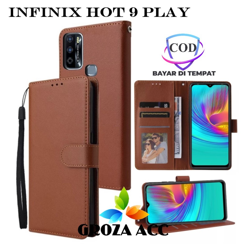 Jual Flip Case INFINIX HOT PLAY Case Wallet Kulit Casing Dompet
