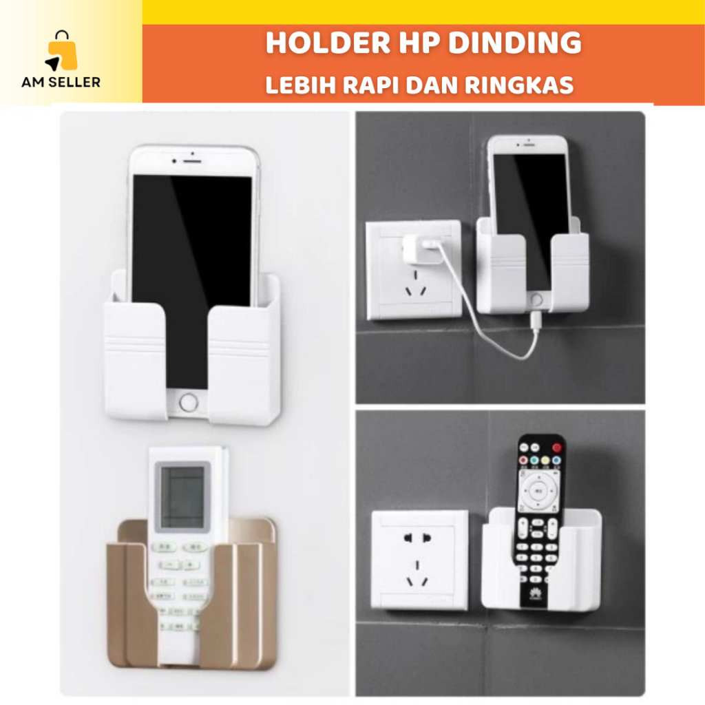 Jual Holder Tempel dinding Standing HP tempat Remote AC Folding Pasang ...