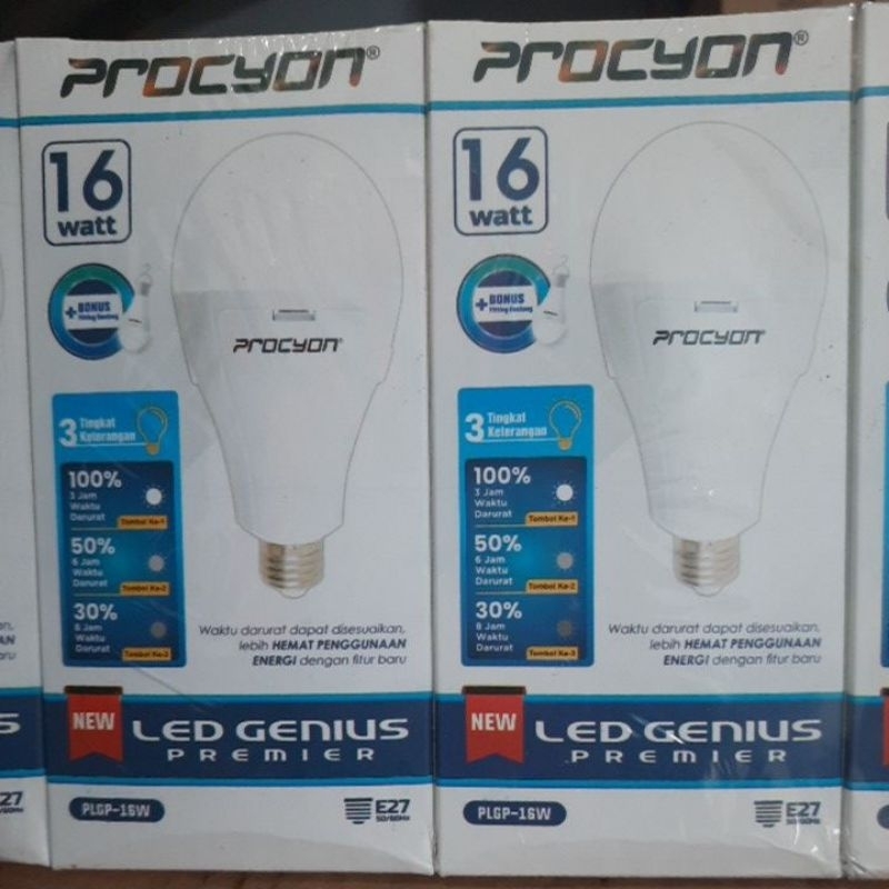 Jual Lampu emergency led genius premier 16watt bonus fitting gantung ...