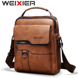 WEIXIER 8642 Tas Selempang Pria Kulit Crossbody Sling Bag Anti Air WX-OS