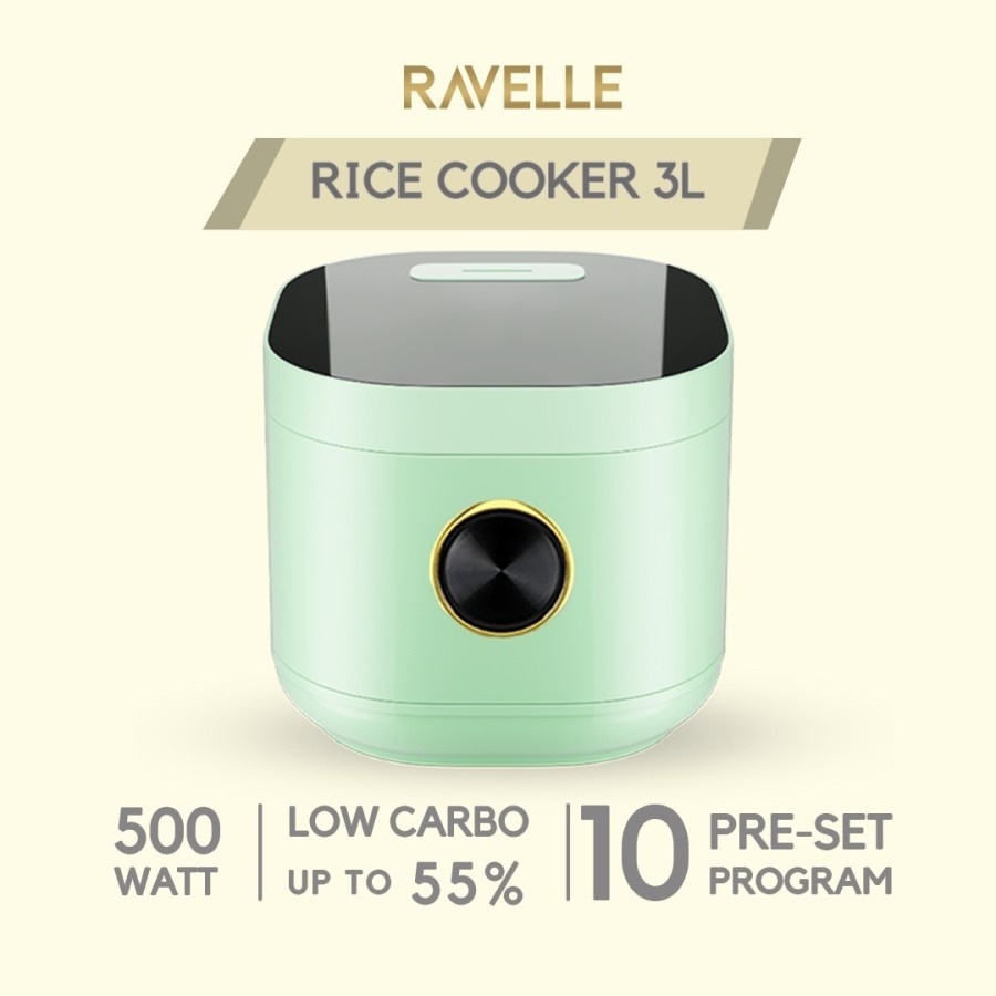 Jual Ravelle Digital Low Carbo Rice Cooker 3 Liter Garansi Resmi