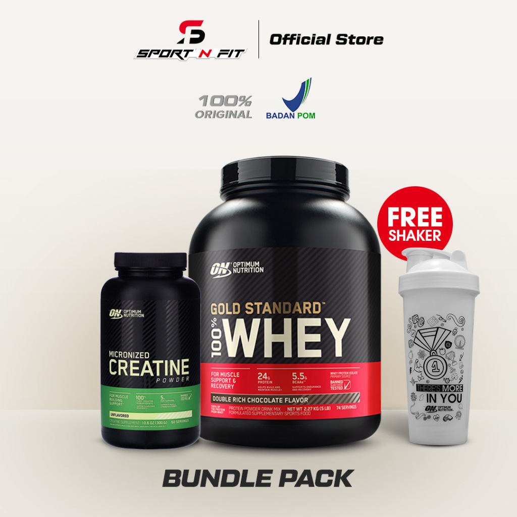 Jual Bundle ON WHEY GOLD STANDARD 5Lb + CREATINE POWDER 300 Gram