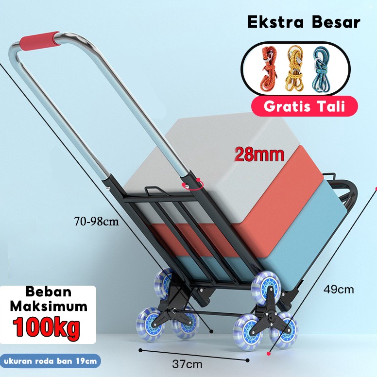 Jual H Rga Pr Mo Kg Troli Barang Lipat Hand Truck Folding Cart Silent Wheel Troli Angkut