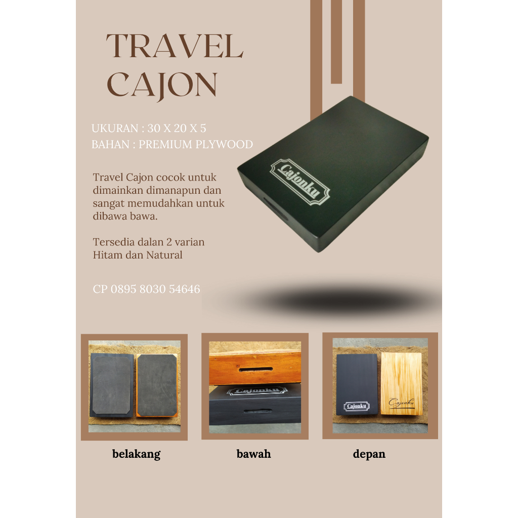 Jual Travel Cajon Alat musik pukul Cajonku Alat Musik akustik Shopee Indonesia