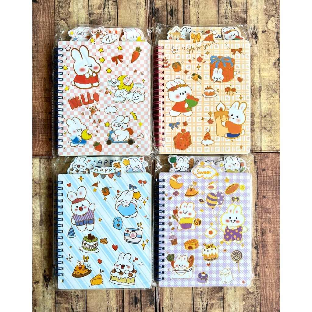 Jual Notepad - Notebook Spiral Rabbit Cute JQXQ-0023 - Buku Spiral Cute ...