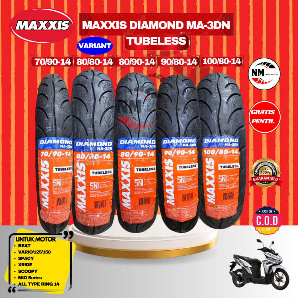 Jual Ban Maxxis Diamond Ban Ring Bonus Pentil Tubeles Shopee Indonesia