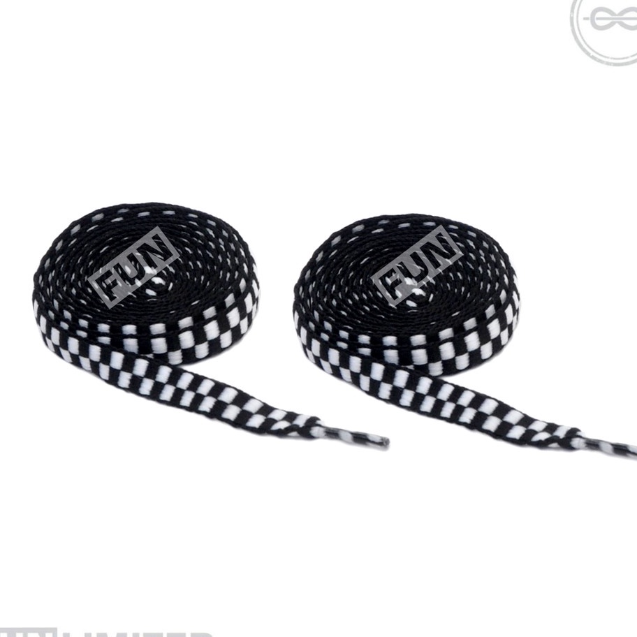 Jual Promo!! Shoelace Checkerboard Black White / Laces Checkerboard ...