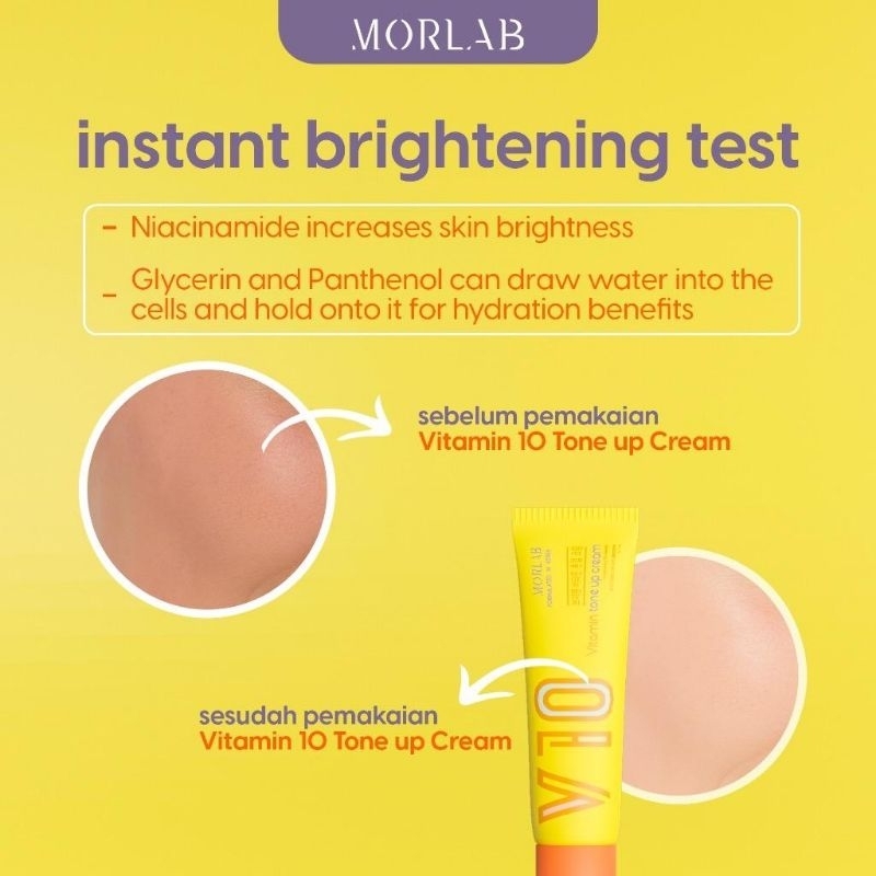 Jual V10 VITAMIN TONE UP CREAM MORLAB MENCERAHKAN KULIT CREAM KOREA ...